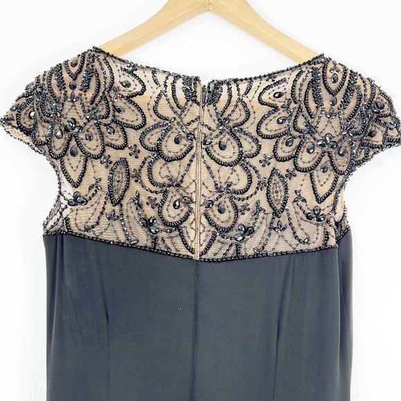 Tadashi Collection Beaded Long Maxi Formal Black Dress - Picture 12 of 16